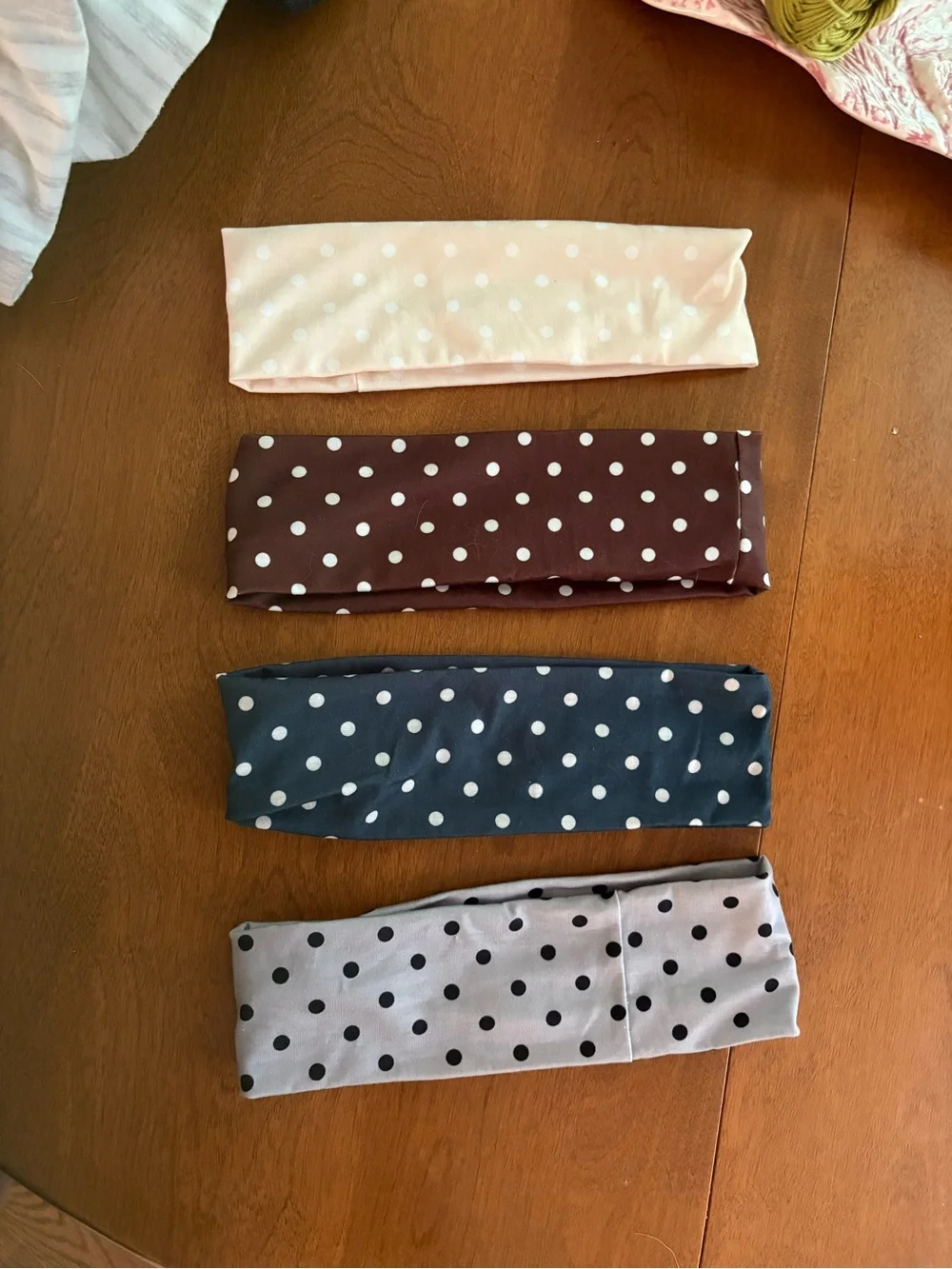 Polka Dot Stretch Headbands - Set of 4